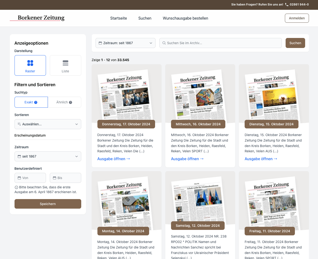 Archiv der Borkener Zeitung